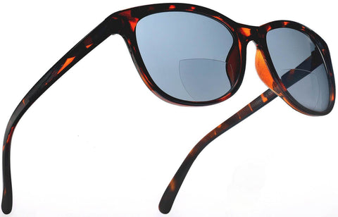 Women's BiFocal Sun Readers Fashion Audrey Horn Rimmed Brown Black-Samba Shades