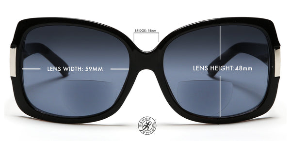 Women's BiFocal Sun Readers Fashion Sunglasses - Jackie O French