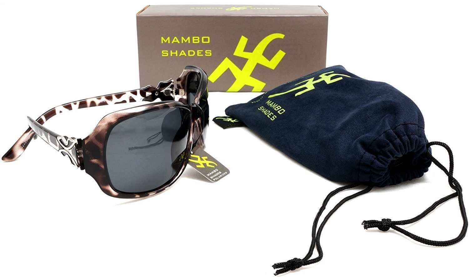 Women's Classic Polarized Fashion Sunglasses - Liz Taylor "Untamed Lady" - Black-Samba Shades