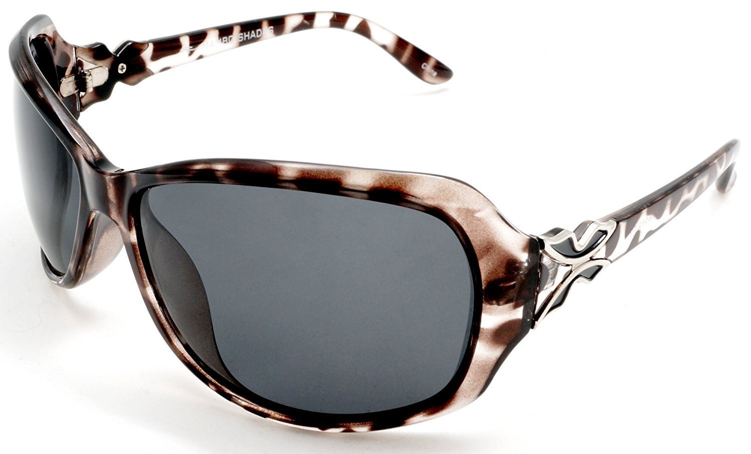 Women's Classic Polarized Fashion Sunglasses - Liz Taylor "Untamed Lady" Tortoise-Samba Shades