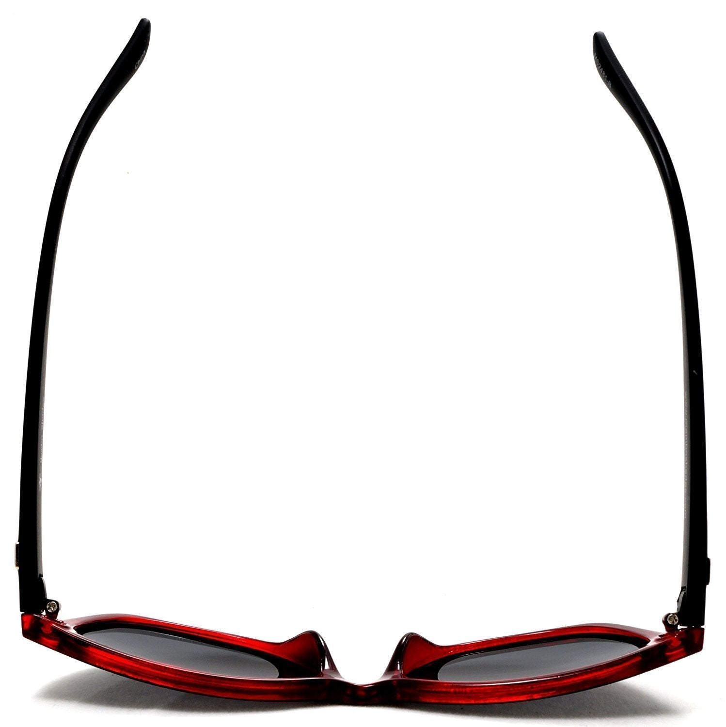 Women's Classic Polarized Horn Rimmed Sunglasses - "True Love" - Red-Samba Shades