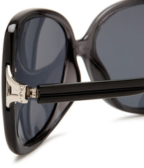 Women's Fashion Polarized Sunglasses, Oversized and Vintage Style by Coleman - Black-Samba Shades