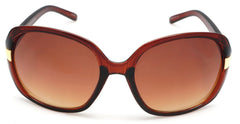 Women's Oversized Round Retro Fashion Sunglasses Claudette Colbert Mambo Diva - Brown-Samba Shades