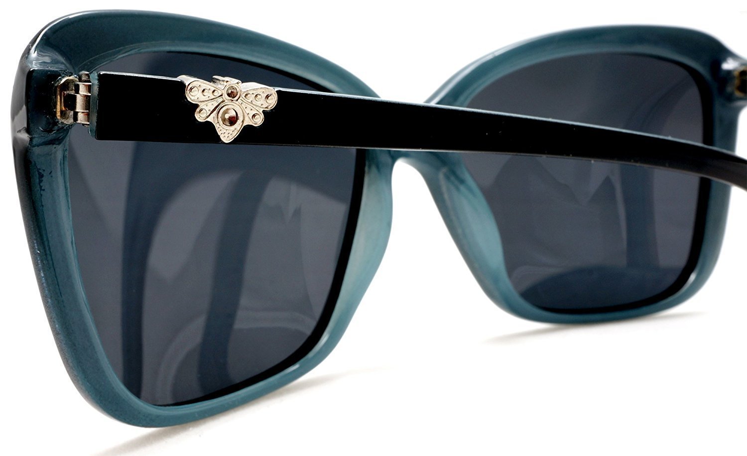 Women's Retro Polarized Butterfly Sunglasses - Grace Kelly "Too Hot to Handle" - Blue-Samba Shades