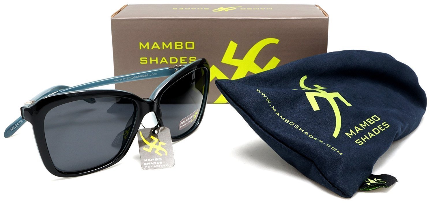 Women's Retro Polarized Butterfly Sunglasses - Grace Kelly "Too Hot to Handle" - Blue-Samba Shades