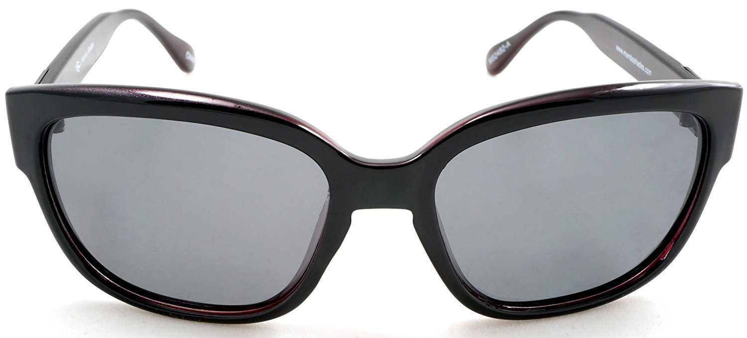 Women's Retro Polarized Horn Rimmed Sunglasses - Gloria Swanson, Black-Samba Shades