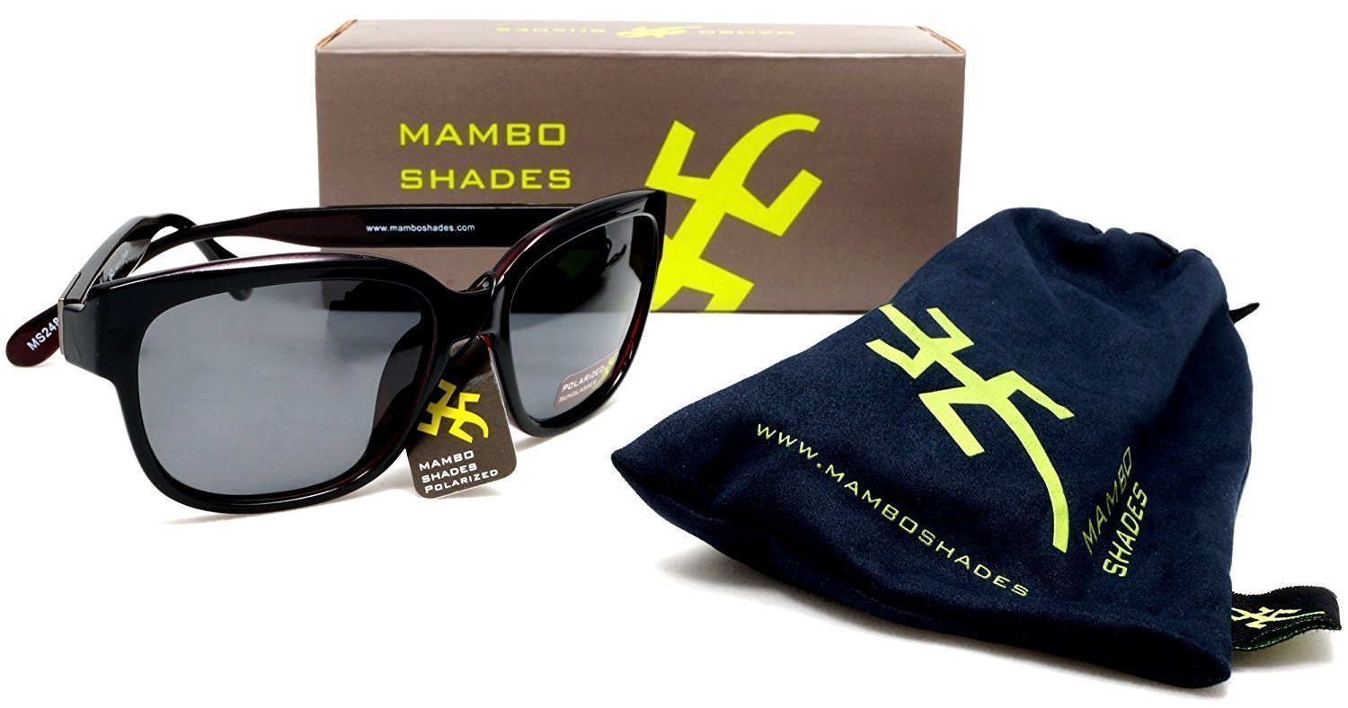 Women's Retro Polarized Horn Rimmed Sunglasses - Gloria Swanson, Black-Samba Shades