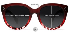 Bi-Focal Sun Readers Oversize Round Audrey Hepburn Sunglasses Matte Black Demi Burgundy-Samba Shades