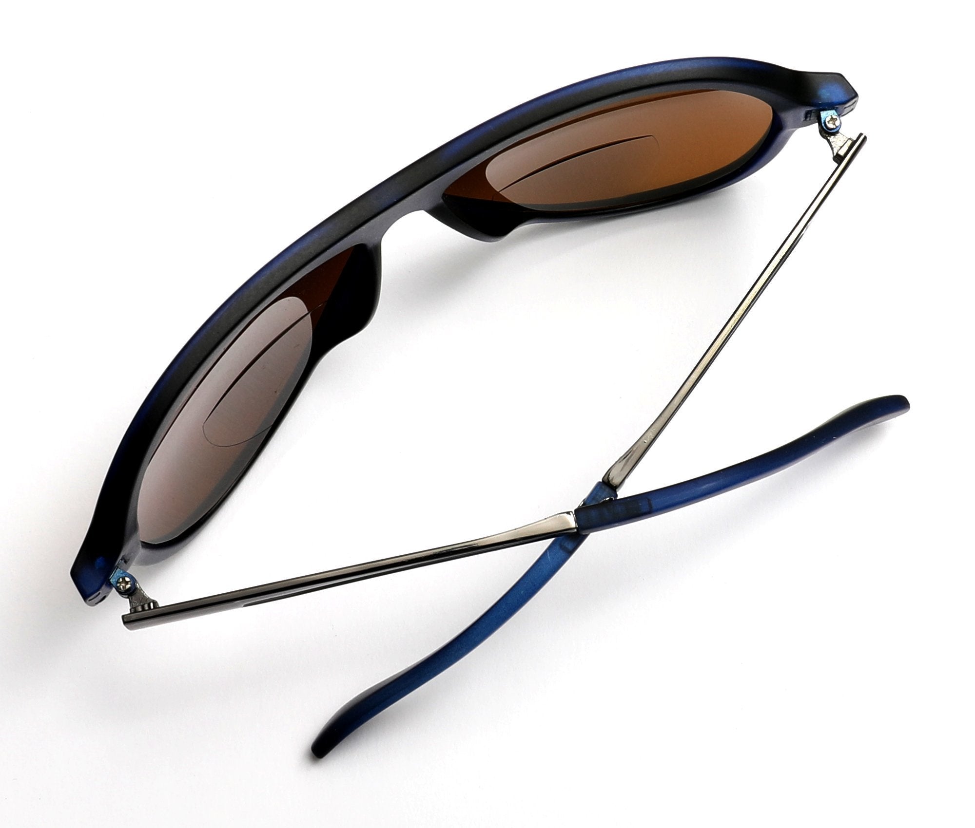 Bi-Focal Sun Readers Pilot Military Cool Factor Sunshade Sunglasses Matte Blue-Samba Shades