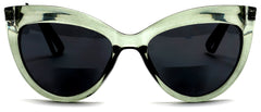 Bi-Focal SunReaders Fashion Cat Eye Sunglasses Oversized Women's CatEye Glasses Green