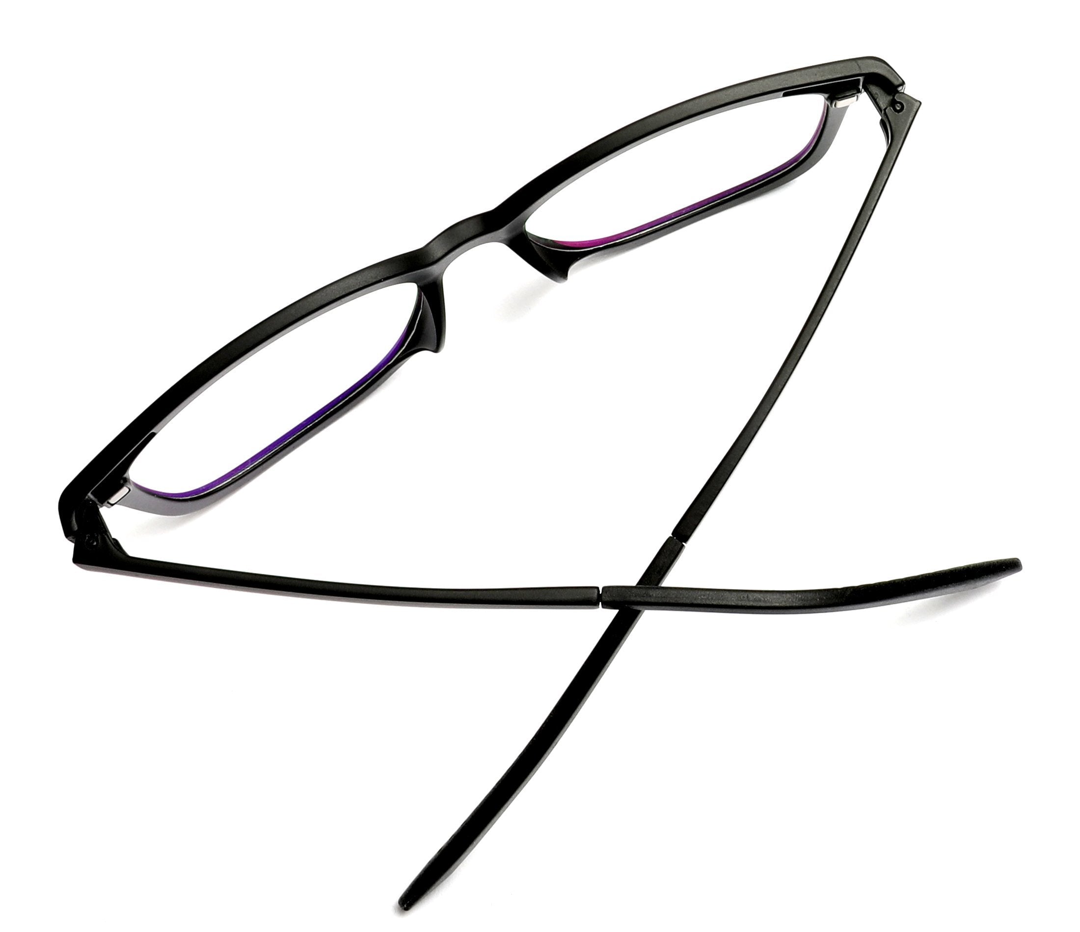 Blue Blockers Computer Screen Glasses Anti Glare and Anti Scratch Break Resistant High Flexibility TR90 Black-Samba Shades