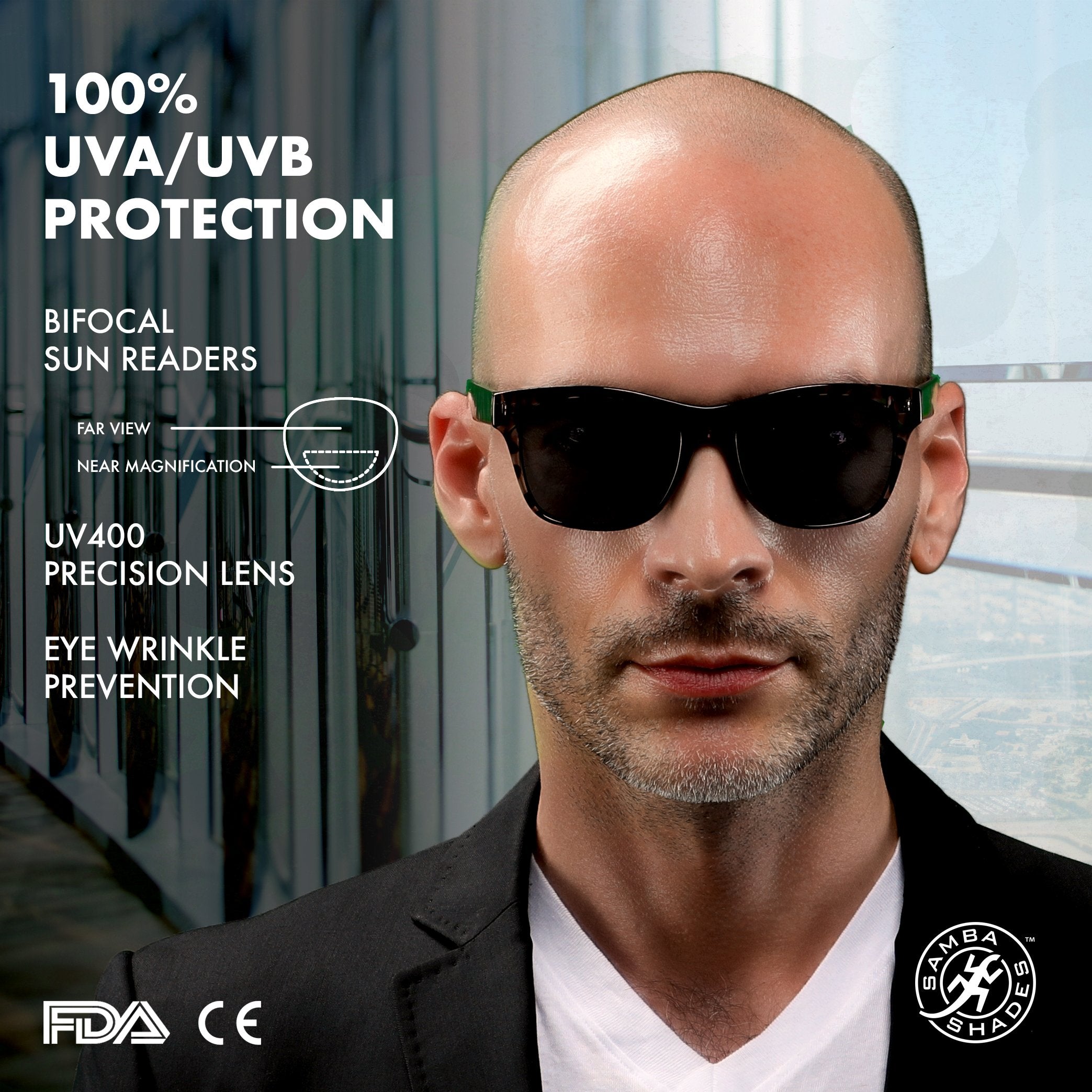 Sunglass Readers Bifocal Lentes High Quality Wrap-Around Polarized