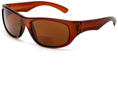 Brando Brenda Sports Bi-Focal Sun Readers Outdoor Comfort Sunglasses Brown-Samba Shades