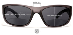 Brando Brenda Sports Bi-Focal Sun Readers Outdoor Comfort Sunglasses Gray-Samba Shades