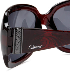 Coleman Women's CC1 6024 Polarized Sunglasses Audrey Hepburn Style - Burgundy-Samba Shades