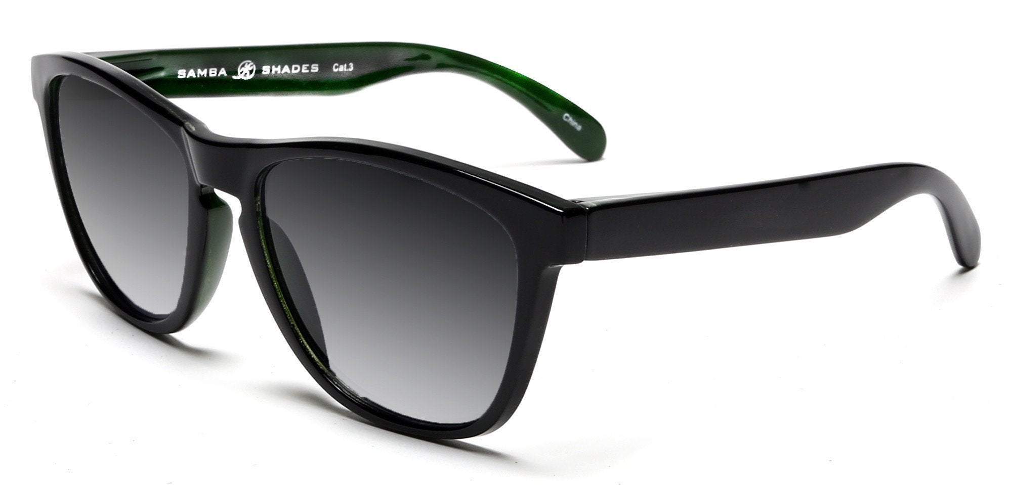 Don and Audrey Form Horn Rimmed Sunglasses Black-Samba Shades