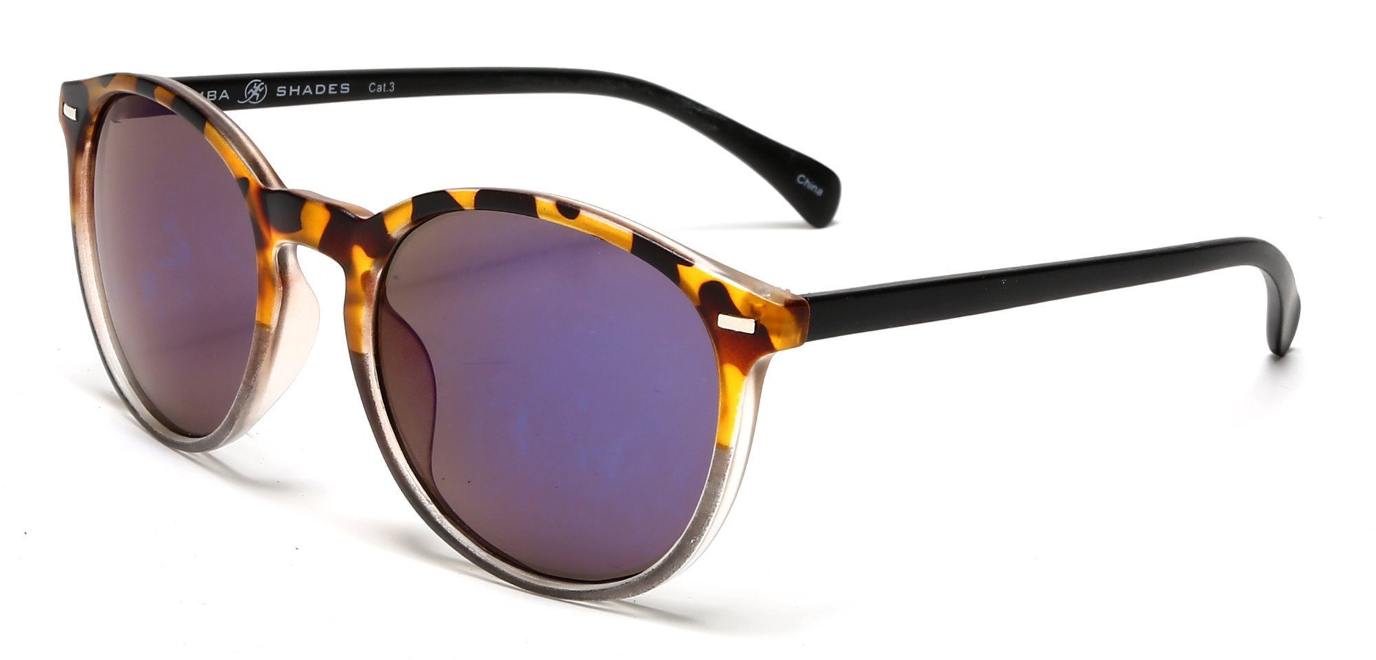 Samba Shades Florence Classic Round Wayfarer Sunglasses with Brown ...