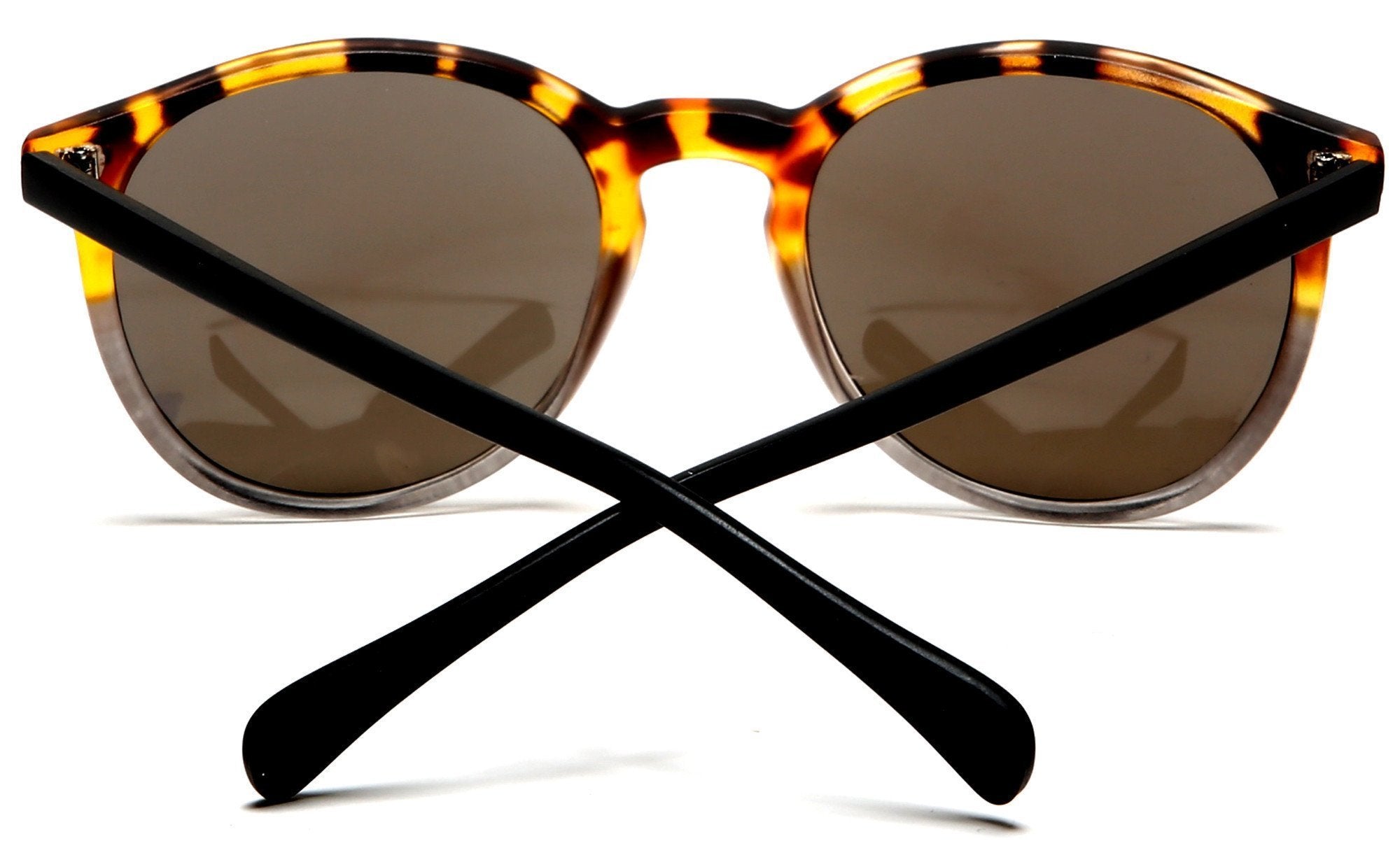 Florence Round Horn Rimmed Sunglasses Orange Black-Samba Shades