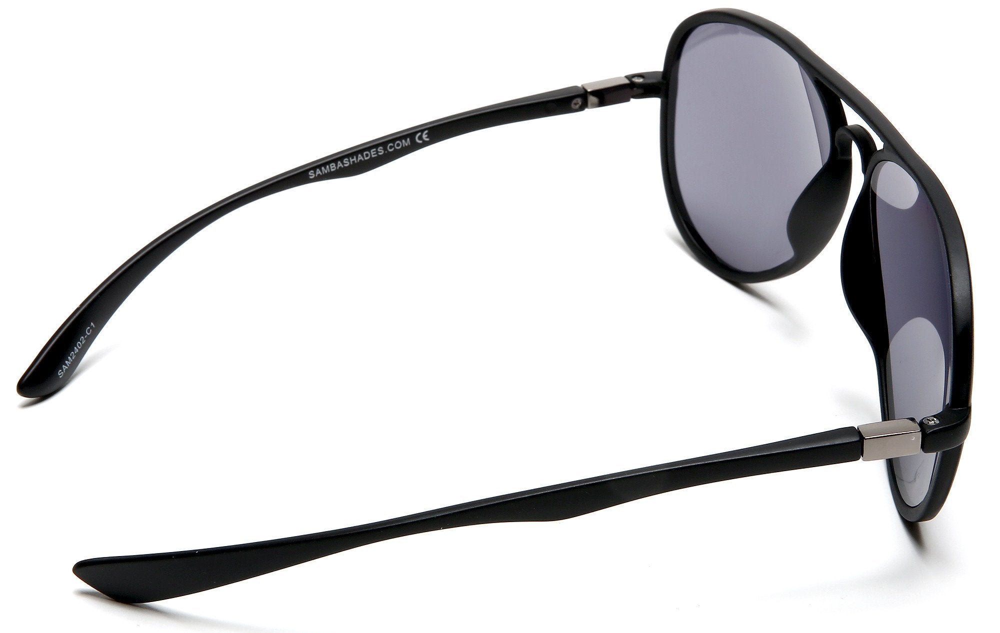 French Riviera Sport Pilot Military Carrera Sunglasses Unbreakable Rubber Frame Black-Samba Shades