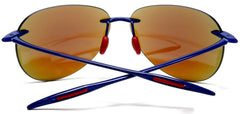 Light-Weigh Unbreakable TR90 Frame Pilot Military Sunglasses Blue-Samba Shades