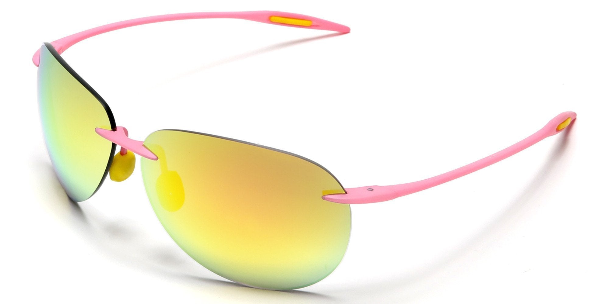 Light-Weigh Unbreakable TR90 Frame Pilot Military Sunglasses Pink-Samba Shades