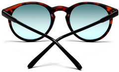 Liz and Rick Round Vintage Horn Rimmed Sunglasses Red Black-Samba Shades