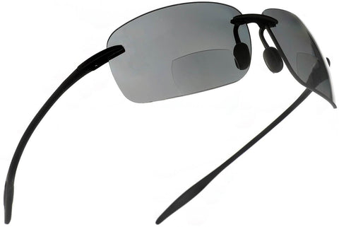Maui Sports Navigator Bi-Focal Sun Readers Sunglasses Ultra Flex TR90 Black-Samba Shades