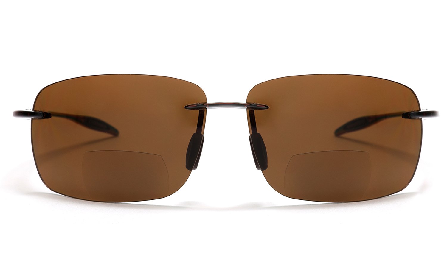 Maui Sports Navigator Bi-Focal Sun Readers Sunglasses Ultra Flex TR90 Brown-Samba Shades