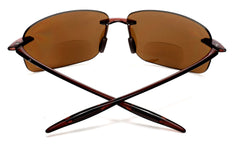 Maui Sports Navigator Bi-Focal Sun Readers Sunglasses Ultra Flex TR90 Brown-Samba Shades