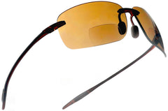 Maui Sports Navigator Bi-Focal Sun Readers Sunglasses Ultra Flex TR90 Brown-Samba Shades