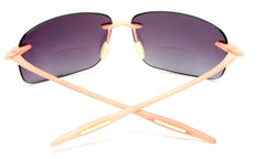 Maui Sports Navigator Bi-Focal Sun Readers Sunglasses Ultra Flex TR90 Pink-Samba Shades