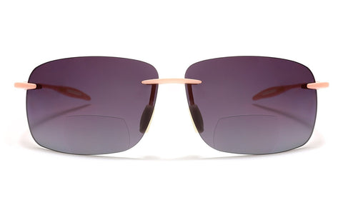 Maui Sports Navigator Bi-Focal Sun Readers Sunglasses Ultra Flex TR90 Pink-Samba Shades