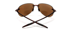 Maui Sports Pilot Military Bi-Focal Sun Readers Sunglasses Ultra Flex TR90 Brown-Samba Shades