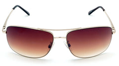 Men's Classic Rectangular Pilot Military Sunglasses - Jimmy Dean - Gold-Samba Shades