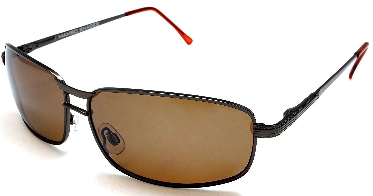 Men's Polarized Wide Navigator Pilot Military Style Sunglasses - James Dean Racer Style - Black-Samba Shades