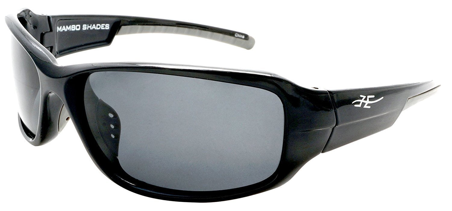 Men's Sports Frame Polarized Lens Sunglasses - Mambo Winner's Shades - White-Samba Shades