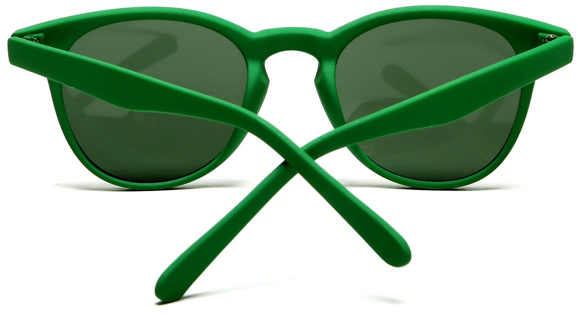 Miami Round Horn Rimmed Sunglasses Green-Samba Shades