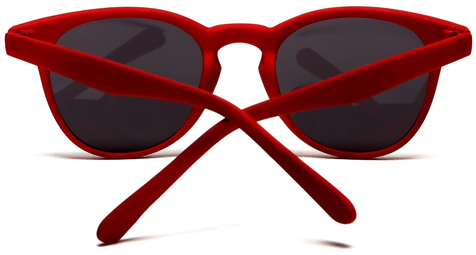 Miami Round Horn Rimmed Sunglasses Red-Samba Shades