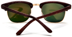 New York Classic Horn Rimmed Vintage Sunglasses Wood Brown-Samba Shades
