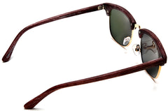 New York Classic Horn Rimmed Vintage Sunglasses Wood Brown-Samba Shades
