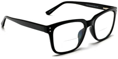 Onyx Skye Samba Shades Bi-Focal Black Oversized Square Readers Magnification Glasses