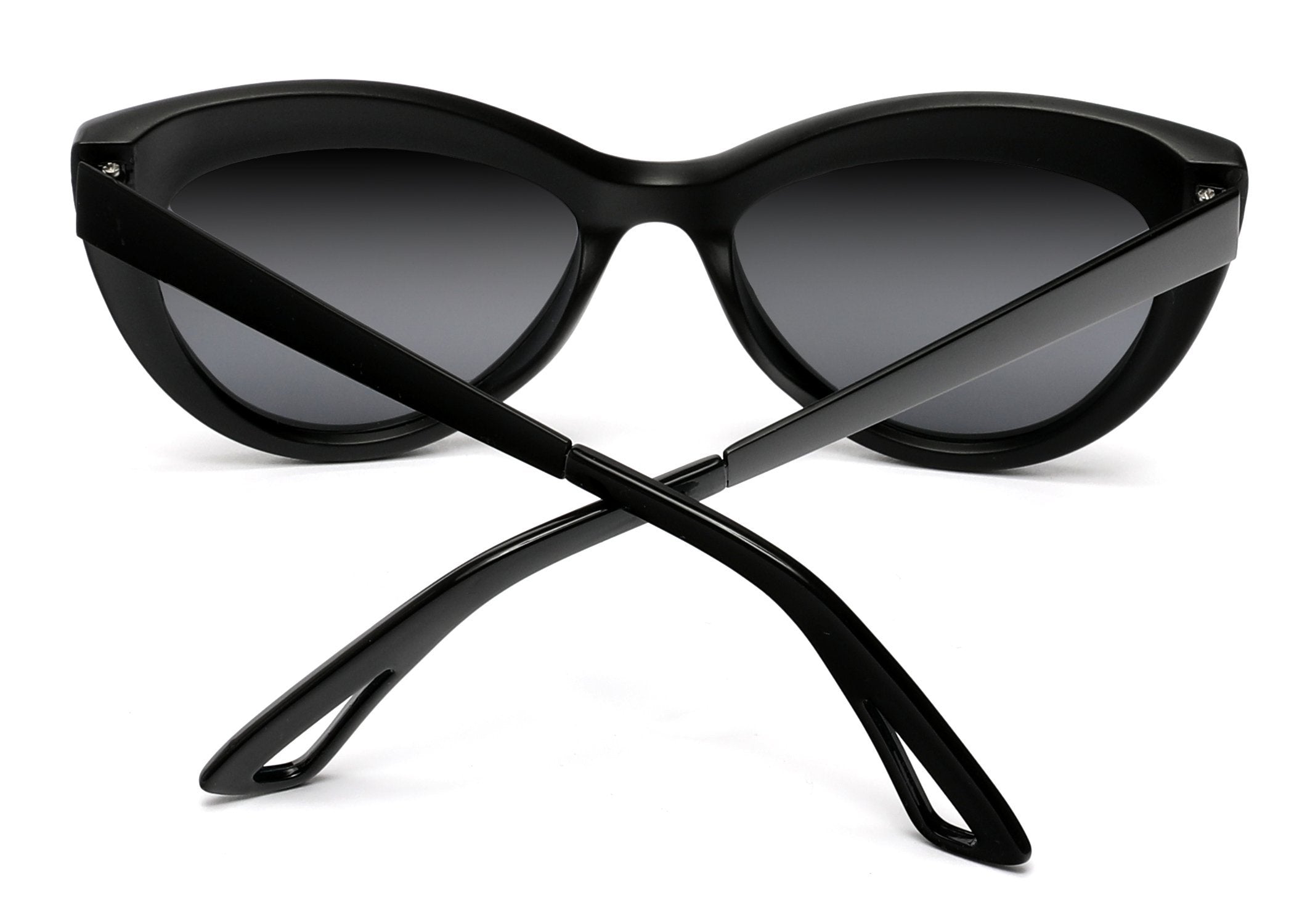 Polarized Classic Modern Marilyn Cat Eye Sunglasses Chill Black-Samba Shades