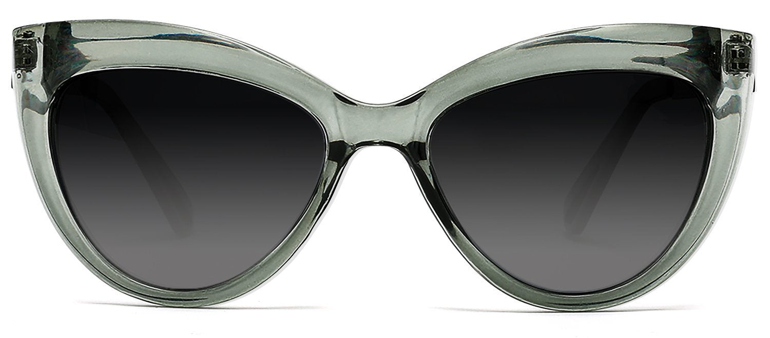 Polarized Classic Modern Marilyn Cat Eye Sunglasses Green-Samba Shades