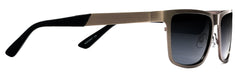 Polarized Classic Sunglasses Razor Thin Brushed Metal Stainless Steel Gray-Samba Shades