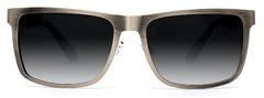 Polarized Classic Sunglasses Razor Thin Brushed Metal Stainless Steel Silver-Samba Shades