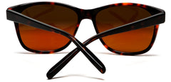 Polarized Horn Rimmed Inspired Paris to London Sunglasses Brown Red-Samba Shades