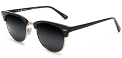 Polarized Horn Rimmed Vintage Sunglasses Black-Samba Shades