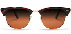 Polarized Horn Rimmed Vintage Sunglasses Brown Red-Samba Shades