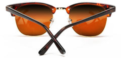 Polarized Horn Rimmed Vintage Sunglasses Red Brown-Samba Shades
