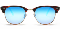 Polarized Horn Rimmed Vintage Sunglasses Red Brown-Samba Shades
